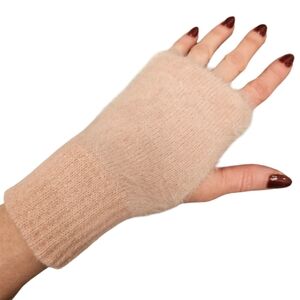 Elegant Cream / Pink Fingerless Gloves New without tags - Super Soft!!!